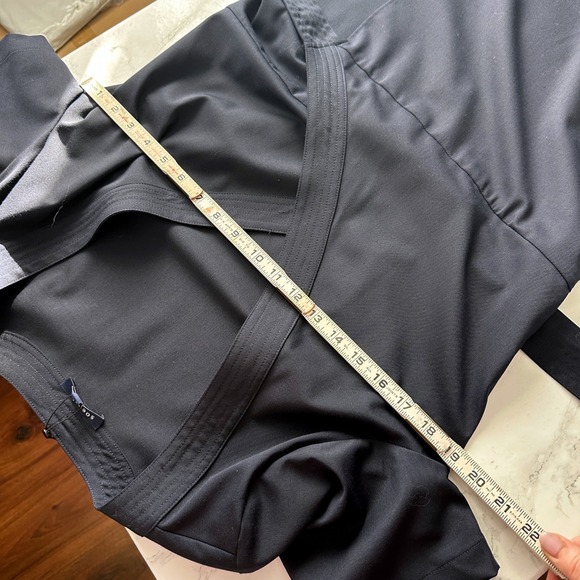 Soeur Phenomene Navy Blue Short Sleeve Wrap Midi Dress FR Size 36 US Size 4 NEW - Picture 13 of 15